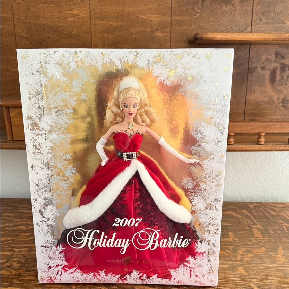 Barbie Festive Doll in Red and White Dress